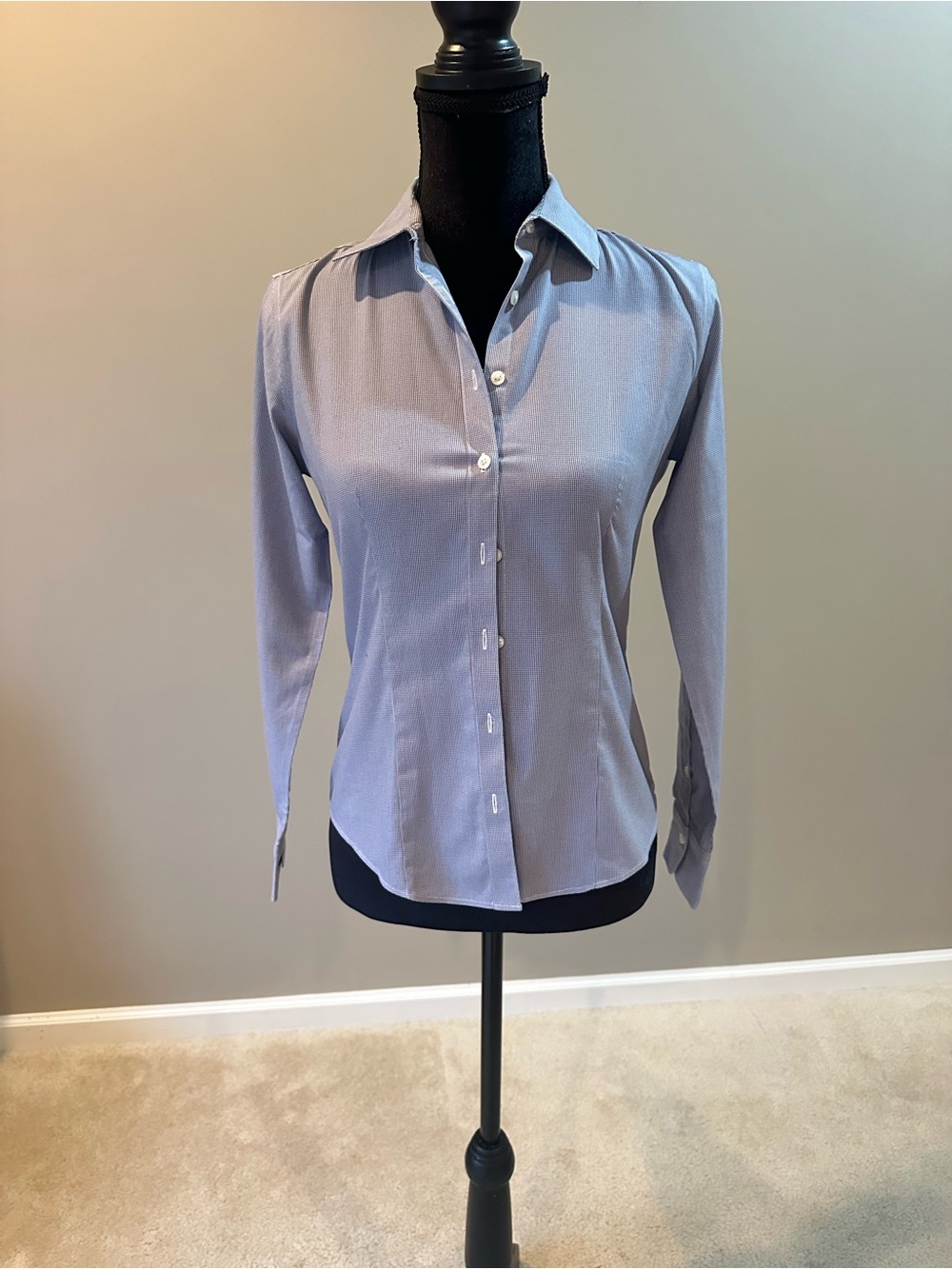 Brooks Brothers Light Blue Long-Sleeve Button-Down Shirt Size 0P